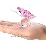 Jovivi Papillon avec boule en verre Décoration de table