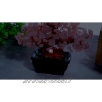 JSDDE Arbre de Vie Pierre Feng Shui Ornements pour Chance et Richesse Arbre en Cristal Décoration pour Jardin Maison Fait Main Cristal Rose