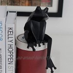 LQ Nordic Origami résine grenouille décoration animal décoration artisanat salon LA TÉLÉ Décoration d'entrée de l'armoire à vin Objets de décoration Color : Black