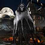 OurWarm Décoration d'halloween à Suspendre avec tête de Mort en Mousse Motif Squelette Halloween