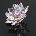 SUMNACON Fleur de Lotus Cristal pour la Décoration dans la Maison idéal Cadeau pour Anniversaire Les fêtes100mm Multicolor