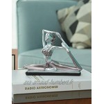 Amoy-Art 3pcs Statue Figurine Femme Sculpture Yoga Décor Modern Danseuse Art pour Noël Anniversaire Cadeau Maison Résine 12cmH