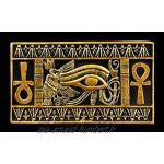Égyptien Sablier avec Ankh et Il Le Ra Symboles Égypte Figurine Décorative