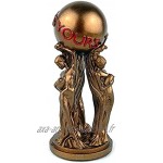 Figurine de collection en bronze avec inscription « The World is the world » Décoration d'intérieur Cadeau unique pour les vacances le bureau le salon