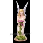 Figurine elfes Florina agenouillée devant la fleur | fée fée ange figurine décorative objet de décoration statue sculpture H 15 cm