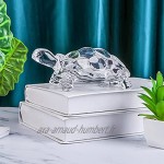 Figurine tortue en cristal 17,8 x 12,9 x 7,2 cm figurines faites à la main objet de collection décoration d'intérieur cadeau souvenir