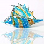 Figurines de conque en verre soufflé à la main ornement ornement animal de mer pour la décoration de la maison