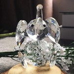 H&D Cut Cristal éléphant Animal Figurine Collection Verre Ornement Table Presse-papiers