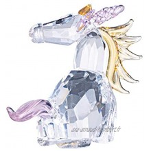 LONGWIN Figurines de licorne en cristal Décoration de maison À collectionner Pour enfants