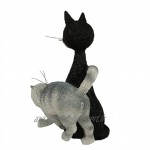 Parastone Dubout Cats Collection: Figurine chat noir et gris câlin DUB52