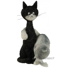 Parastone Dubout Cats Collection: Figurine chat noir et gris câlin DUB52