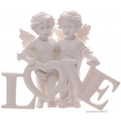 Puckator CHE82 Couple d'ange Tenant Les Lettres Love Résine Blanc 11,5 x 4 x 9,5 cm