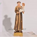 S-TROUBLE Saint-père avec Saint Fils Statue Sculpture Saint Antoine Statue Enfant jésus Figurine décorative