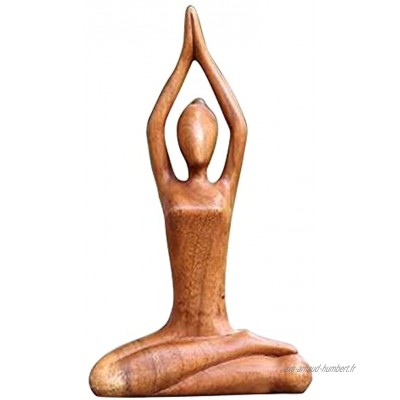 Walaka Sculpture,Fille De Résine Figurines Yoga Yoga Noir Reste Abstrait Modèle Femme Statue Statuette Figurines Ornements De Bureau De L'Artisanat pour L'Office Home Decor D