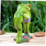Yililay Jardin Ornements décoratifs Grenouille Verte Jardin Statue Mini Animaux 3D Sculpture Résine Figurine Ornements Décor