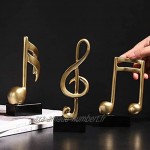 ALEOHALTER 3 pièces décor de Musique Sculpture Musicale Statue Note de Musique Figurine Style Moderne résine décor à la Maison Bureau Bureau Meuble TV Cadeaux Souvenirs