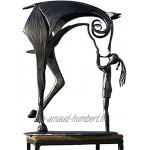 DINNIWIKL Sculpture de cheval de baiser Figurine de cheval imperméable en métal fait main moderne Unique Statues de cheval de cadeau d'hommes d'art pour le décor de bureau rustique Kiss Horse
