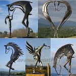DINNIWIKL Sculpture de cheval de baiser Figurine de cheval imperméable en métal fait main moderne Unique Statues de cheval de cadeau d'hommes d'art pour le décor de bureau rustique Kiss Horse