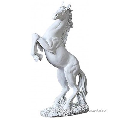 MagiDeal Écologique Figurine Statue Cheval en Résine Sculpture Cheval Animaux Décor Convient pour Studio de Yoga Mariage Anniversaire Blanc