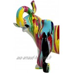 Meubletmoi Statue éléphant décoration Multicolore Style Design Moderne