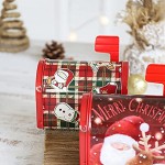 Almabbg Boîte aux lettres en fer forgé avec motif Père Noël décoration festive pour enfants