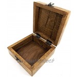 ARBOL CLASSICO JOYERO Boîte en bois Boîte au trésor Coffre en bois Boîte cadeau Boîte à cartes Collection 12 x 13 x 6 cm