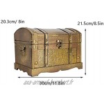 Boîte au trésor boîte de rangement en bois Durable coffre de rangement en or pour la décoration intérieure boîtes de décoration de cadeaux boîtes de décoration de cadeaux cadeaux