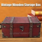 Boîte de rangement en bois Vintage boîte au trésor décorative avec serrure pour livres bijoux boîte au trésor organisateur de cuisine maison6282-2301
