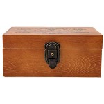 HERCHR Boîte en Bois boîtes décoratives avec couvercles clés de Verrouillage boîte de Rangement en Bois décoration d'affichage de Style Vintage#01