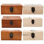 Hztyyier Boîte à trésors Vintage Stash Box en Bois avec Serrure et clé Boîte décorative Vintage pour Le Rangement de Cadeaux,21.5 * 14 * 9.5cm#1