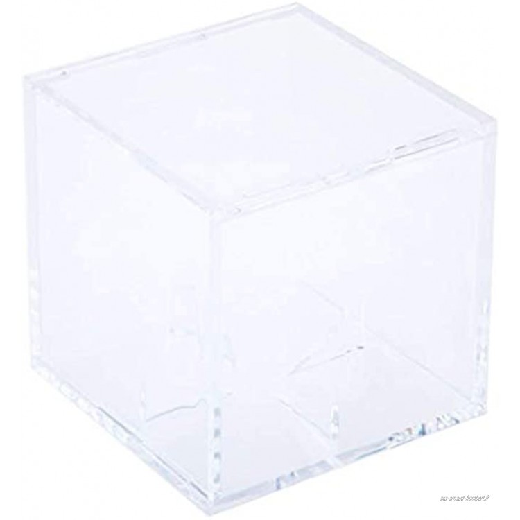 Unbekannt Boîte de présentation carrée pour balle de baseball avec support Protection UV Transparent Robuste et durable