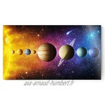 Affiche de l'Univers du système solaire XXL; Affiche de la photo de la galaxie spatiale; Impression d'art mural de l'Univers 80 x 45 cm Système solaire