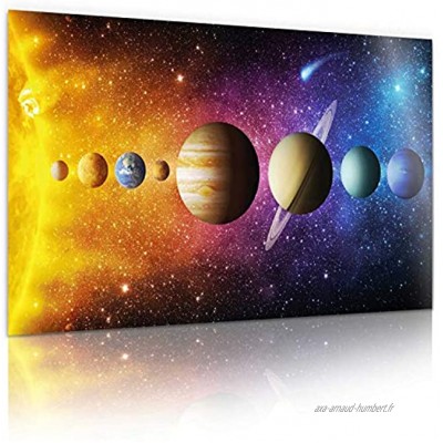 Affiche de l'Univers du système solaire XXL; Affiche de la photo de la galaxie spatiale; Impression d'art mural de l'Univers 80 x 45 cm Système solaire
