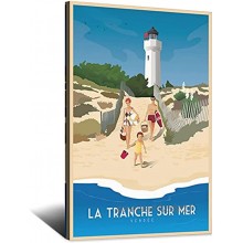 ASFGH La Tranche Sur Mer France Poster de voyage vintage Décoration murale moderne sur toile pour bureau familial