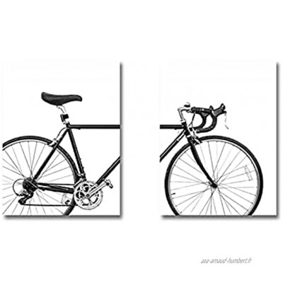 LGHLJ Tableau Decoration Murale Minimaliste vélo vélo Murale Art Toile Tableau peintures Noir et Blanc Nordique Affiche Tableaux Decoration à la maison30x40cm x2 sans Cadre