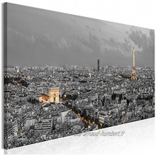 murando Impression sur toile intissee Paris 150x50 cm tableau 1 partie tableaux decoration murale photo image artistique photographie graphique City Rue Ville d-B-0219-b-a