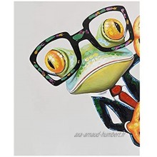 Peintures murales en toile affiches et d'animaux modernes grenouille avec des lunettes Tableaux pour la Decoration de salon 40x60 cm x1 sans cadre