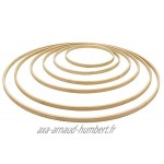 EkoDeko Lot de 5 anneaux en bambou 25 cm Pour travaux manuels Attrape-rêves
