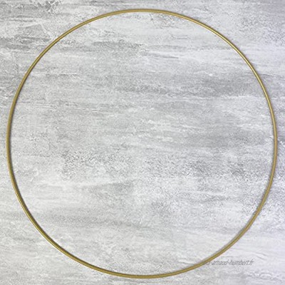 Lealoo Grand Cercle métallique doré Ancien diam. 50 cm pour Abat-Jour Anneau epoxy Or Attrape rêves