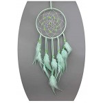 Samine Attrape-rêves créatif vert menthe pour décoration d'intérieur Grand cercle