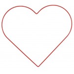 Vaessen Creative Métal en Forme de Cœur pour Loisirs Créatifs 32 cm Anneau Capteur de Rêves Couronne pour Macramé à Accrocher au Mur Saint-Valentin Décorations et Mariage Rouge