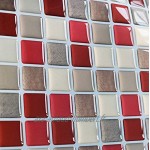 HyFanStr 3D Mosaique Carrelage Adhesif Mural Imperméable Auto-adhésif Sticker Carrelage 23.6X23.6cm pour Cuisine Salle de Bain-4 pièces