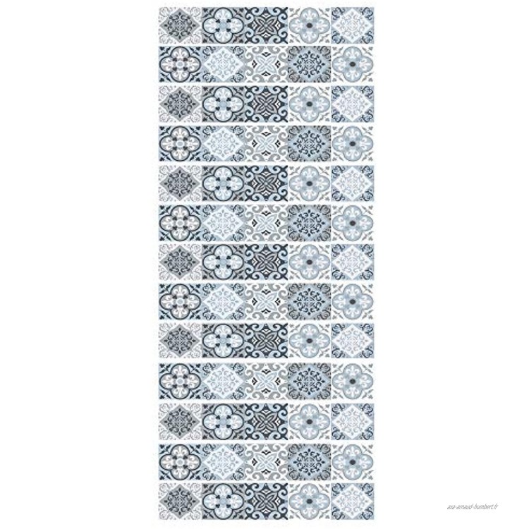 workid Stickers Adhésifs Escalier Carrelages Sticker Autocollant Contremarche Carreaux De Ciment – Stickers Contremarche Carrelages 18 * 100Cm * 13Pcs- Modèle-Lt-155