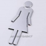Stickers pour Toilettes,12x4cm,ignes WC de Symboles Hommes et Femmes,Facile à Coller Signes WC Homme Femme pour Toilette WC