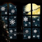 248 Pièces 6 Feuilles Autocollants Fenêtre de Flocons de Neige de Noël Décorations de Noël Autocollants de Fenêtre de Noël Sticker de Noël Stickers Fenêtre