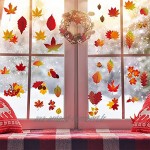 8 feuilles 184 pièces autocollants feuille d'érable Thanksgiving feuilles d'automne fenêtre s'accroche stickers muraux décor d'automne décoration de fête les mariages d'automne et les fêtes d'automne