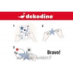 dekodino® Graz Design Autocollant pour fenêtre de chambre d'enfant Motif étoiles Rouge