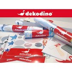 dekodino® Graz Design Autocollant pour fenêtre de chambre d'enfant Motif étoiles Rouge