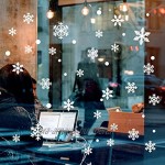 heekpek 162 Flocons de Neige Noël Autocollants Fenetre Amovibles Décoration Stickers Muraux pour Fenêtres Home Decor