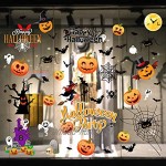 HOWAF 43 pcs Halloween Fenêtre Autocollants Happy Halloween Citrouille Chat Chauve-Souris et Fantôme Stickers pour Halloween Décorations De Fête Fournitures